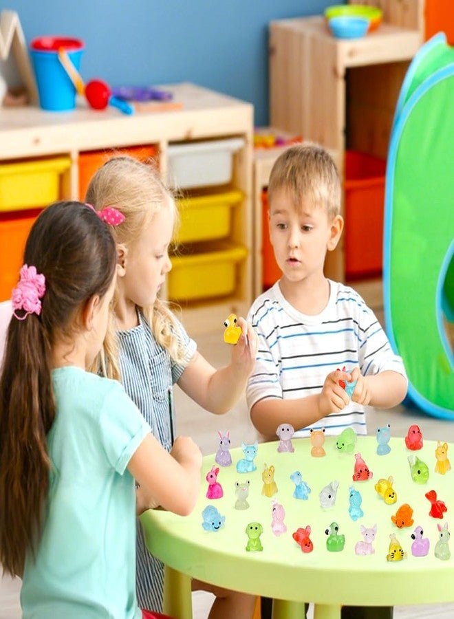 BharatBazaar 50 Pcs Miniature Toys, Garden Decoration Items Outdoor, Small Resin Animals Variety Pack Luminous Miniature Farm Ocean Figures Tiny Plastic Duck to Hide Garden Aquarium Dollhouse Office Home Decor - Image 5
